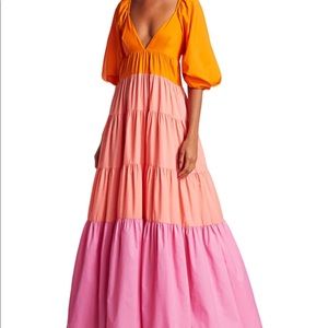 Staud Meadow Colorblock Maxi Dress